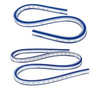 Lot de 2 règles courbes flexibles de 30 cm et 60 cm - Règle de couture - Règle de couture - Règle de couture pour le travail du bois, le dessin, la conception de vêtements, la couturière