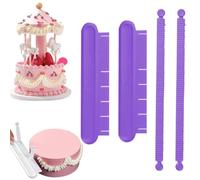 Lot de 2 règles d'arc réglables pour décoration d'arc, outil de cadre d'arc multi-tailles, moule à arc en silicone, outil de mesure de gâteau, règle d'arche de gâteau fondant, aide à la décoration