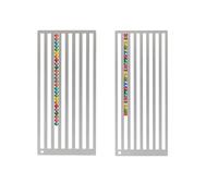 Lot de 2 règles d'art diamant en acier inoxydable - Accessoires d'art diamant - Outil d'alignement pour perceuse carrée et ronde (1 rangée de diamants, petite taille)