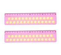 Lot de 2 règles de dessin ergonomiques - Jouet amusant multifonction pour mesurer le stress - Règle multifonctionnelle