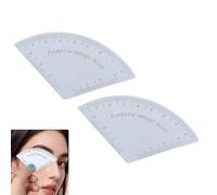 Lot de 2 règles de dessin rapide pour sourcils - Outil de cartographie - Outil de mise en forme permanente du maquillage - Règle de dessin - Fournitures de tatouage