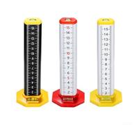 Lot de 2 règles de hauteur à double usage en aluminium avec base solide pour cadres de plafond 165 mm (jaune et noir)