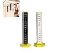 Lot de 2 règles de hauteur de carrelage de plafond et de sol, règle de mesure à double usage avec base magnétique, règle de nivellement de plafond double face, règle spéciale en alliage d'aluminium