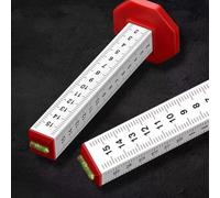 Lot de 2 règles de marquage de hauteur égale pour nivellement de carrelage de plafond et de sol, alliage d'aluminium de 14,5 cm avec bulle horizontale