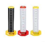 Lot de 2 règles de marquage de précision avec base solide pour le travail du bois - 165 mm (jaune et noir)