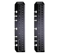 Lot de 2 règles de marque-page A5, 20 cm en plastique souple, règle droite A5, marque-page pour journal