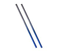 Lot de 2 règles de mesure en acrylique transparent, dégradé bleu roi | Règle transparente en acrylique incassable pour l'école, le bureau, l'enseignement, pouces centimètres