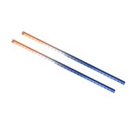 Lot de 2 règles de mesure en acrylique transparent, dégradé bleu roi | Règle transparente en acrylique incassable pour l'école, le bureau, l'enseignement, pouces centimètres