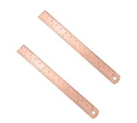 Lot de 2 règles de précision en métal - Outil de dessin en laiton or rose pour dessin technique, mathématiques et architecture, marquages de mesure gravés pour fournitures scolaires et de bureau