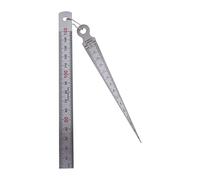 Lot de 2 règles d'épaisseur - Règle de profondeur - Inspection des trous pour outil de mesure 1-15 mm 1-15 cm