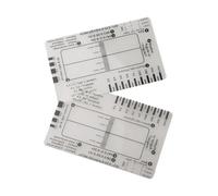 Lot de 2 règles d'interprétation en plastique transparent pour le rangement - Outil d'évaluation à 7 échelles gauche ou droite