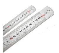 Lot de 2 Règles en Acier Inoxydable 100cm,Règle Métallique de Précision, Outil de Mesure Épais et Durable pour Bricolage, Menuiserie, Bureau, École et Dessin (2PC-100CM)