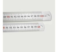 Lot de 2 Règles en Acier Inoxydable 60/100cm,Règle Métallique de Précision, Outil de Mesure Épais et Durable pour Bricolage, Menuiserie, Bureau, École et Dessin