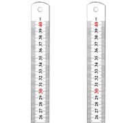 Lot de 2 règles en métal de 40 cm double face de précision en acier inoxydable, longues règles de bureau, règles métriques impériales double marquage pour l'école, le bureau, l'ingénierie