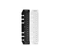 Lot de 2 règles en plastique pour marque-page flexible à clipser pour classeur à 6 anneaux
