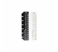 Lot de 2 règles en plastique pour marque-page flexible à clipser pour classeur à 6 anneaux