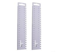 Lot de 2 règles en plastique ultra fines de 21 cm pour la couture de patchwork