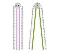 Lot de 2 règles pliantes de couleur aléatoire, 30 cm, règle pliable de 15 cm, règle transparente et droite, règle géométrique flexible en plastique pour écoles et enfants