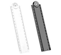 Lot de 2 règles pliantes multifonctions - Outil de mesure de géométrie - Règle de dessin pour dessin technique, ingénierie, rédaction professionnelle pliable
