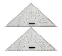 Lot de 2 règles triangulaires en acrylique pour tableau de navigation marine | 300 mm pour bateaux, yachts, navires, cartographie, mesure de distance, enseignement et ingénierie