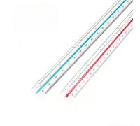 Lot de 2 règles triangulaires en plastique durable de 30 cm avec 12 rapports d'ingénierie et d'architecture pour le dessin, la construction et la conception technique
