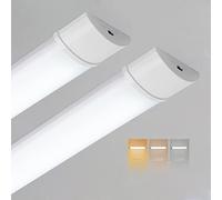 Lot de 2 Réglette LED 120 cm, 3CCT Réglable 3000K/4000K/6500K Neon LED | 3750LM Luminaires Intérieur Tube LED, Super Lumineux sans Scintillement, Eclairage pour Garage, Parking, Bureau, Atelier