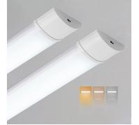 Lot de 2 Réglette LED 120 cm 3CCT Réglable 3000K/4000K/6500K Neon LED Chaud/Neutre/Blanc Froid 115cm 2-Pack 115cm 2- TUBE LUMINEUX