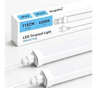 Lot de 2 Réglette LED 120 cm avec Prise EU, 6500K Blanc Froid IP65 Étanche