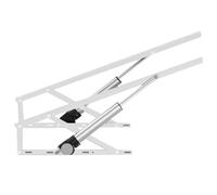 Lot De 2 Rehausseurs De Lit Électriques En Acier Robuste, Tige De Levage Pliable Avec Télécommande, For Lit Coffre De Rangement Et Sommier À Ressorts.(White,1.5m)