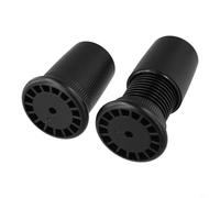 Lot de 2 rehausseurs de meubles réglables de 76 à 125 mm, patins antidérapants pour lits, canapés, tables, chaises, ABS, noir, blanc, gris