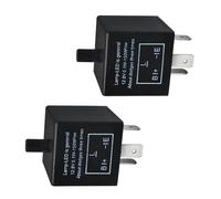 Lot de 2 relais clignotants LED CF-13, relais clignotants réglables à 3 broches CF13 EP34 - Relais clignotant pour lumières LED Hyper Blink Flash Résolution rapide problème de flash rapide
