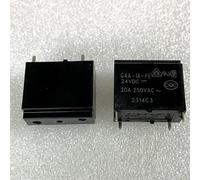 Lot de 2 relais d'alimentation 12 V 4 broches 20 A, G4A-1A-E-12VDC et G4A-1A-E-24VDC, contact en alliage argenté, plage de température de -30 °C à 125 °C (G4A-1A-E-24 VDC)