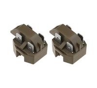 Lot de 2 relais de démarrage IC-4 broches pour compresseur de réfrigérateur WP2262185 WR07X26748 4387913 Compatible avec Frigidaire Compatible avec Gibson Remplace les relais de connecteur 1/2/3/4