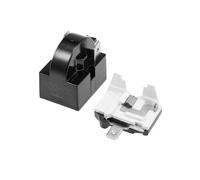 Lot de 2 relais de démarrage PTC for réfrigérateur, 1/2 broche, 15 ohms, 1/6 h, protection contre les surcharges du compresseur, relais de démarrage, alimentations légères(1Pin 15 Ohm 1perce)
