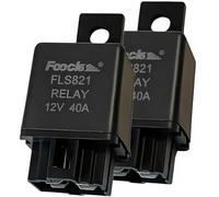 Lot de 2 relais de rechange pour automobile FLS821-012-1A, relais d'alimentation enfichable, SPST-NO, 12 V 40 A, correspondance par numéro OE et disposition des broches, pour circuits de boîte de