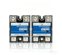 Lot de 2 Relais Statique DC vers DC SSR-200DD 200A Monophasé Entrée 3-32VDC Sortie 5-220VDC Interrupteur Silencieux Sans Étincelle for Thermostat de Radiateur Automation Industrielle