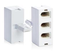 Lot De 2 Répartiteurs 3/4 Voies Bt Pour Prise Téléphonique,Adsl Rj11,Micro Filtre Internet Haut Débit,Adaptateur Britannique,Convertisseur De Port Fixe,Convertisseur De Téléphone Fax (3 Voies)
