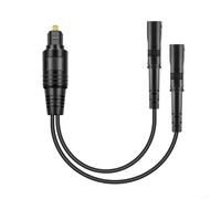Lot de 2 répartiteurs audio optiques 1 entrée 2 sorties, pour adaptateur Toslink SPDIF pour barre de son TV, récepteur, console de jeu avec contrôle du volume