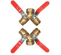 Lot De 2 Répartiteurs De Tuyau D'arrosage GHT 3/4 À Débit Complet, Inverseur De Robinet En Laiton Robuste Et Portable, Répartiteur De Tuyau À Valve En Y Avec Arrêt