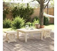 Lot de 2 Repose-pieds de Jardin Poufs Tabourets Bois de Sapin Massif vidaXL