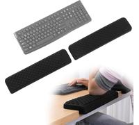 Lot de 2 repose-poignets en forme de L avec support en mousse à mémoire de | Design ergonomique, double base antidérapante, accoudoir réglable, utilisation au bureau et aux jeux, coussin de coude