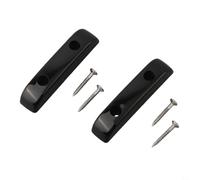 Lot de 2 repose-pouce en plastique noir pour guitare basse jazz avec vis de fixation Aide de doigt ergonomique comme pièce de rechange Accessoires Kit de montage