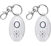 Lot de 2 Répulsif Ultrasons Portable Anti-Moustique - Anti Nuisible - Porte Clé - Rechargement USB - Pendentif Contre Les Puces, Moustiques, Tiques, Parasites