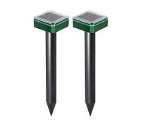 Lot de 2 répulsifs à ultrasons pour chat - Piquets solaires de contrôle des animaux pour jardin et jardin - Dissuasion efficace pour les chats et la faune