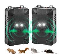 Lot de 2 répulsifs à ultrasons sous le capot de voiture - Alimenté par piles - Répulsif contre les rats et les souris - Pour empêcher les rongeurs d'entrer dans la voiture
