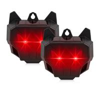 Lot de 2 répulsifs solaires d'extérieur pour animaux de nuit avec lumière LED bleue, répulsif imperméable pour chats pour jardin, appareils de dissuasion pour mouffettes, cerfs, renards, ratons