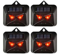 Lot de 2 répulsifs solaires pour chats de jardin, protection contre les renards IP44 avec lampe de poche LED, lampes solaires pour prédateurs, appareils de dissuasion pour jardin, cour et ferme
