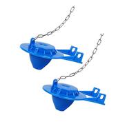 Lot de 2 réservoirs de vidange de salle de bain - Réservoirs d'étanchéité pour la maison - Bouchons universels de 5,1 cm - Bouchons de toilettes à rabat - Économie d'eau durable - Avec chaîne en acier