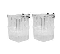 Lot de 2 réservoirs d'incubation transparents avec chambre d'isolation sécurisée à double couche pour poissons et crevettes