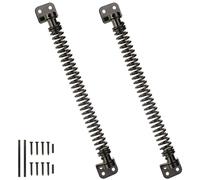Lot de 2 ressorts de porte de 29,9 cm à fermeture automatique, ressort de porte d'extérieur automatique, matériel de fermeture de portail à tension réglable avec outil réglable pour clôture en bois et